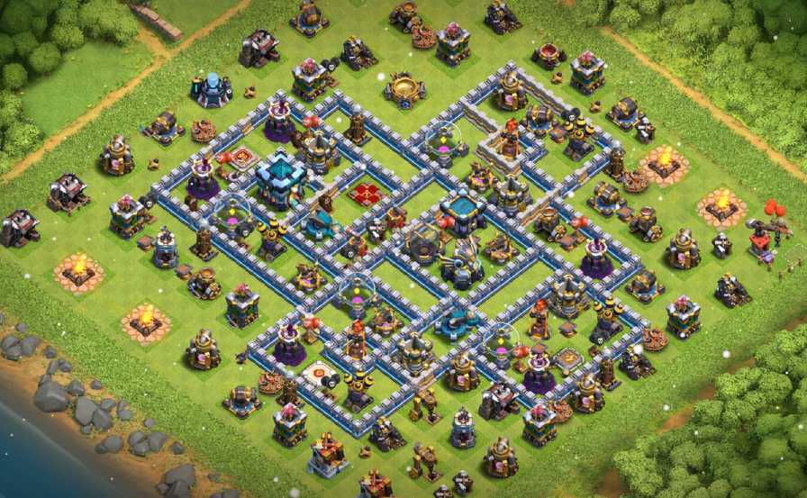 coc townhall 13 farming base layout link
