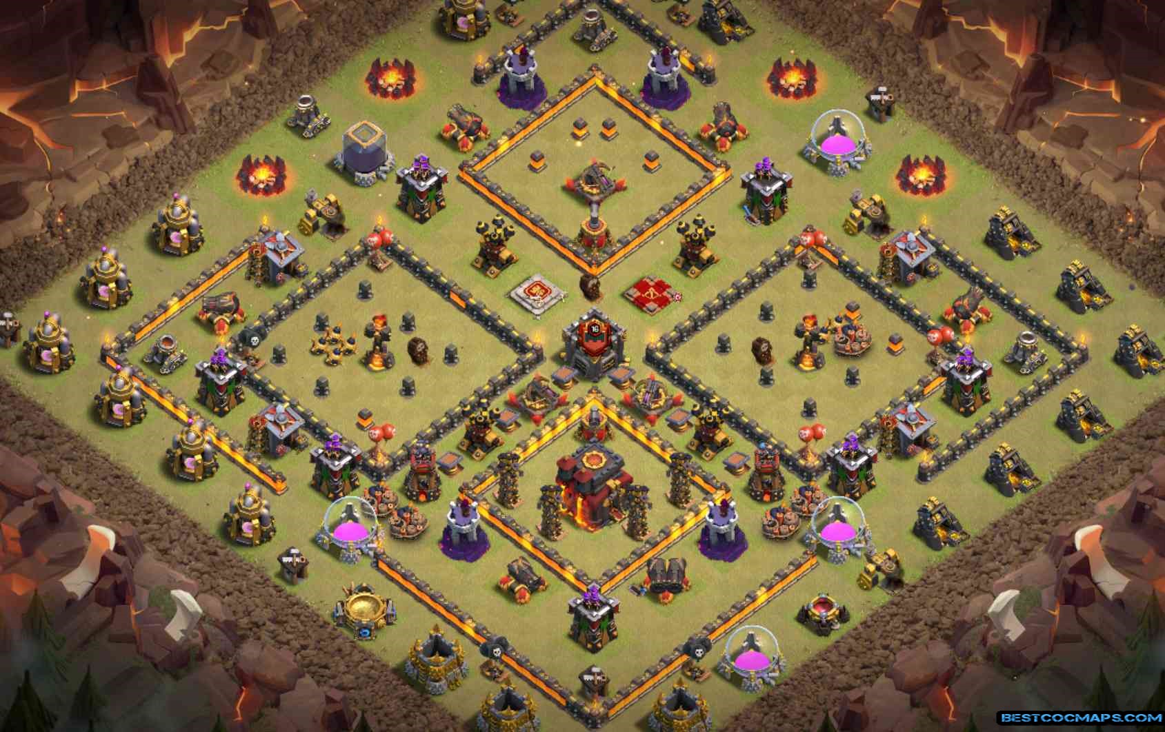 Town Hall Level 10 War Base