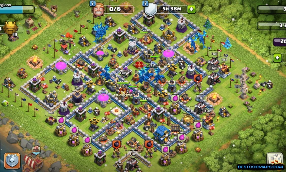 coc th12 farming base lnk