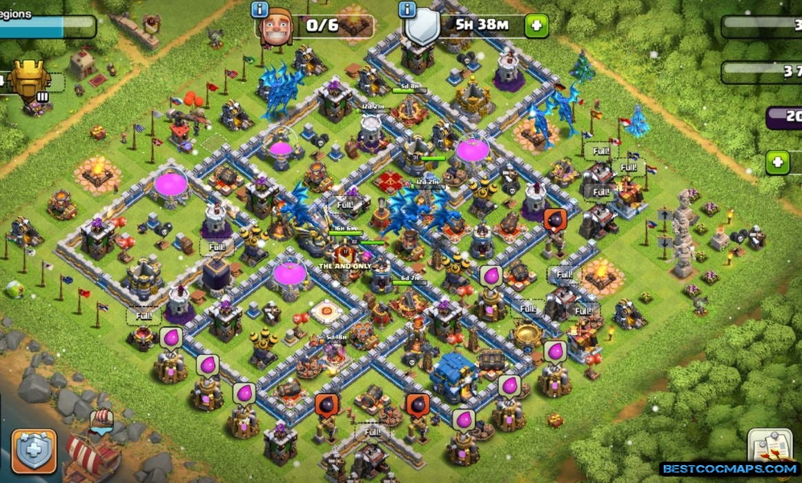 clash of clans th12 trophy base