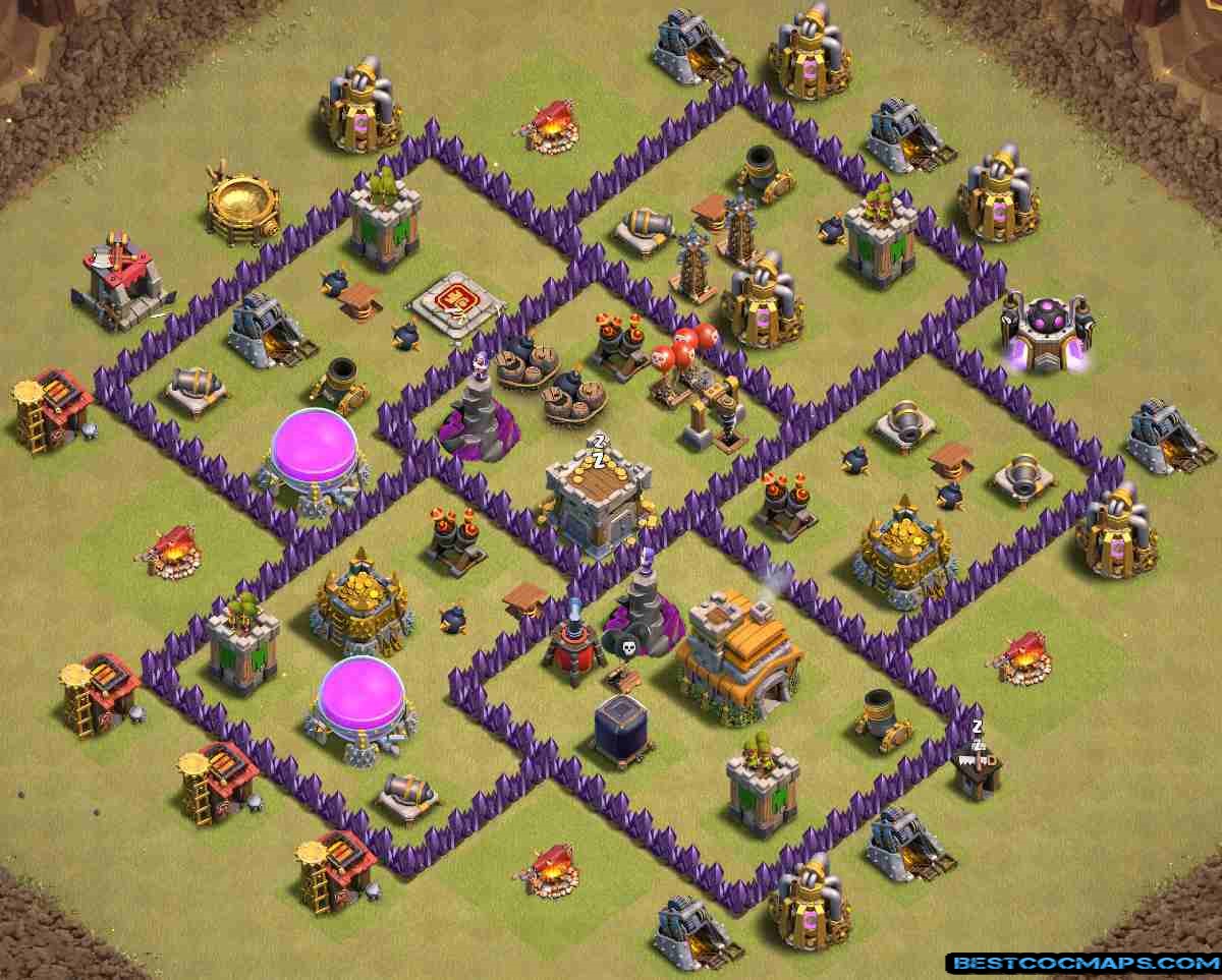 10 Best TH7 War Base Links 2022 (Anti 3 Stars) - Best COC Maps