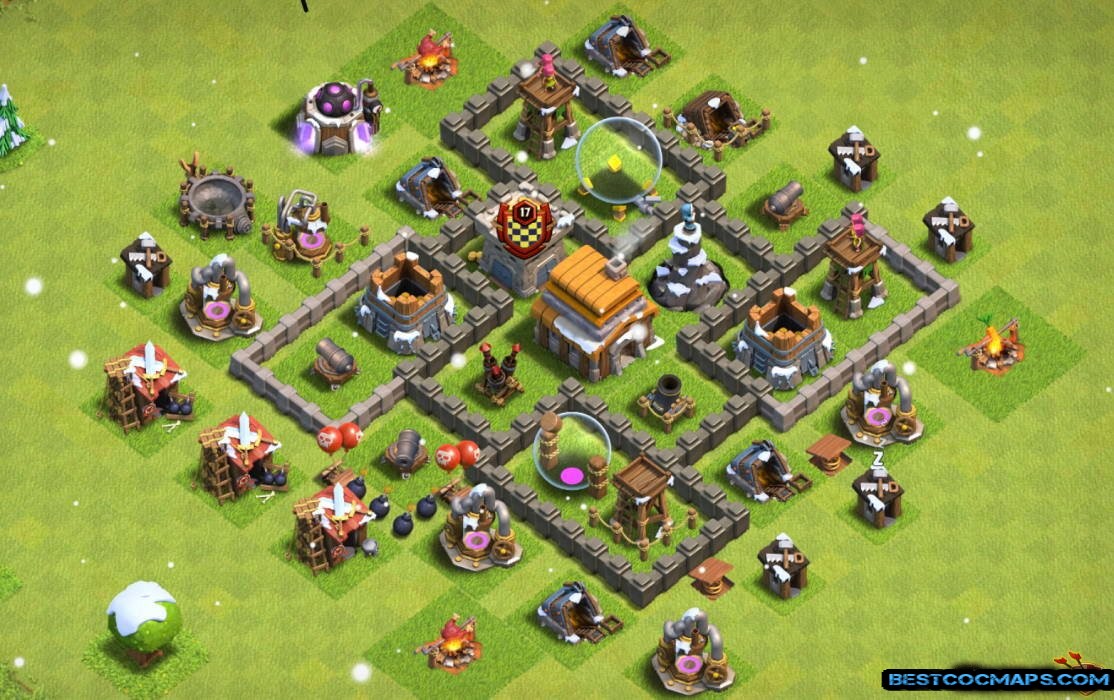 clash of clans th5 trophy base link
