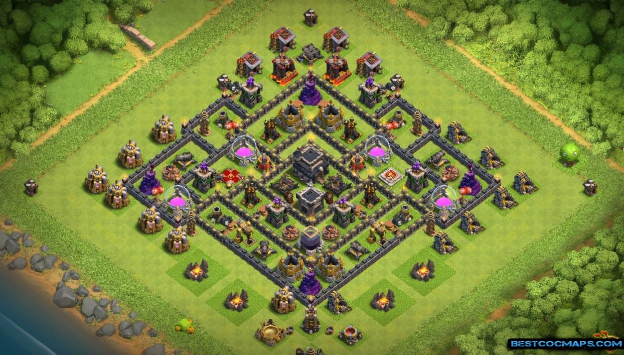 Clash of Clans TH9 Base.