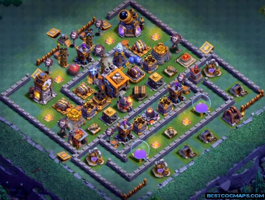 Clash of clans дома. База 9 ТХ строителя. База в клэш оф кланс 9 ТХ деревня строителя. Ратуша 9 деревня строителя. Базы для 9 ДС.