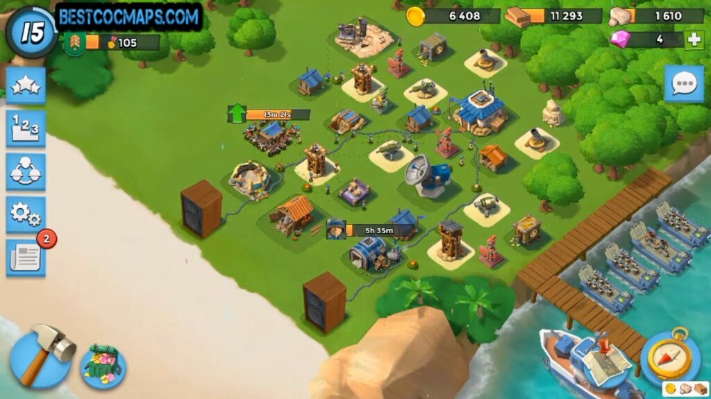 10 Best Boom Beach HQ 7 Layouts 2023 Best COC Maps