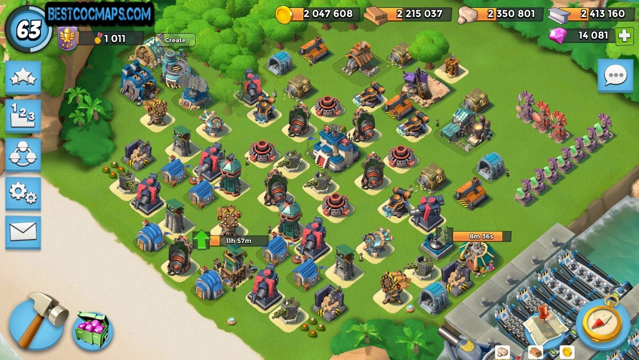 best boom beach base hq22