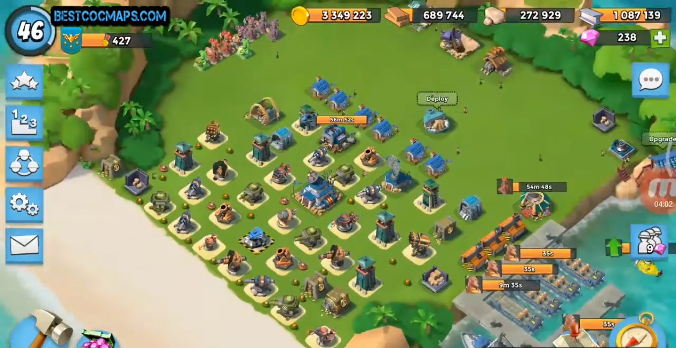 boom beach headquarters 14 layout