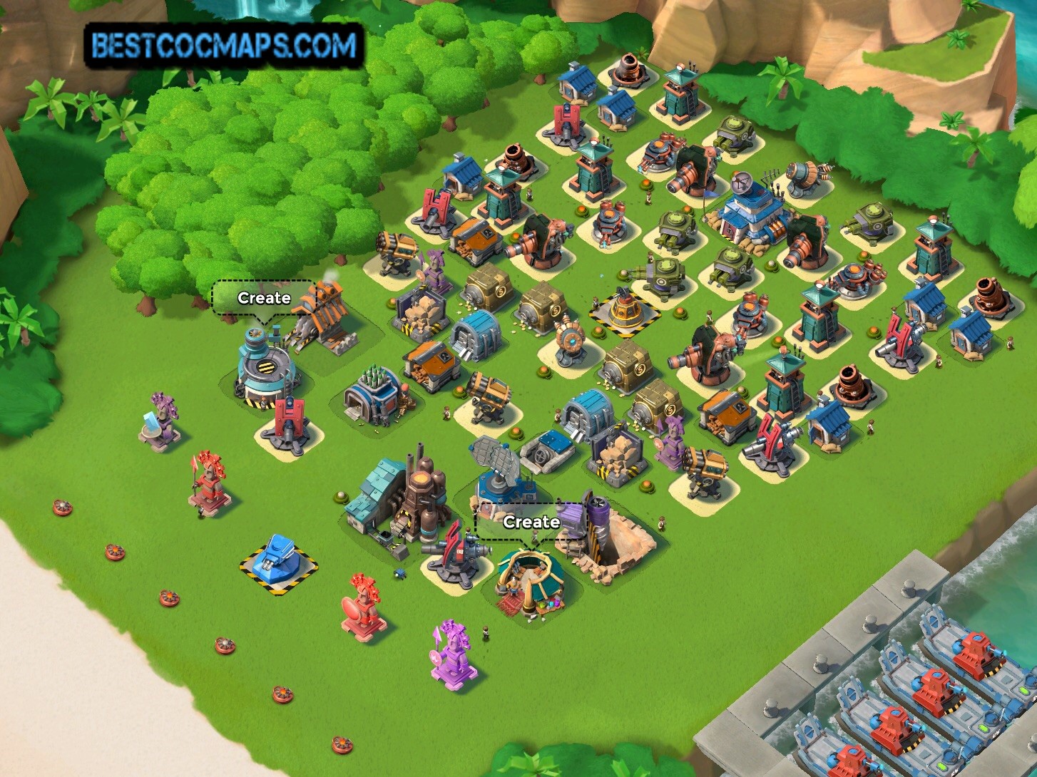 boom beach hq16 base design