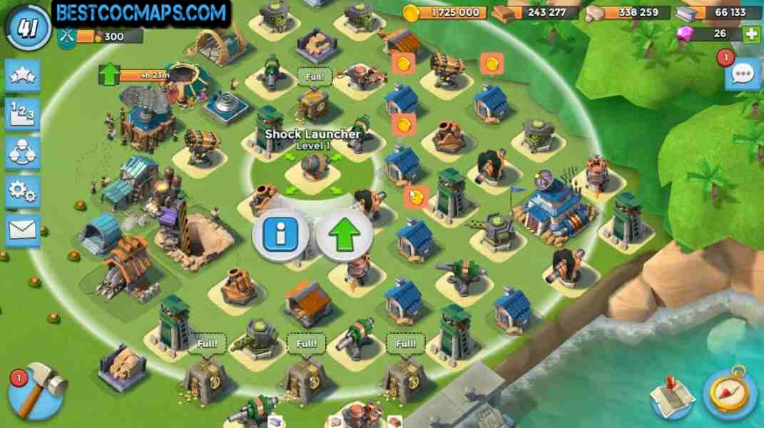 boom beach hq17 base design