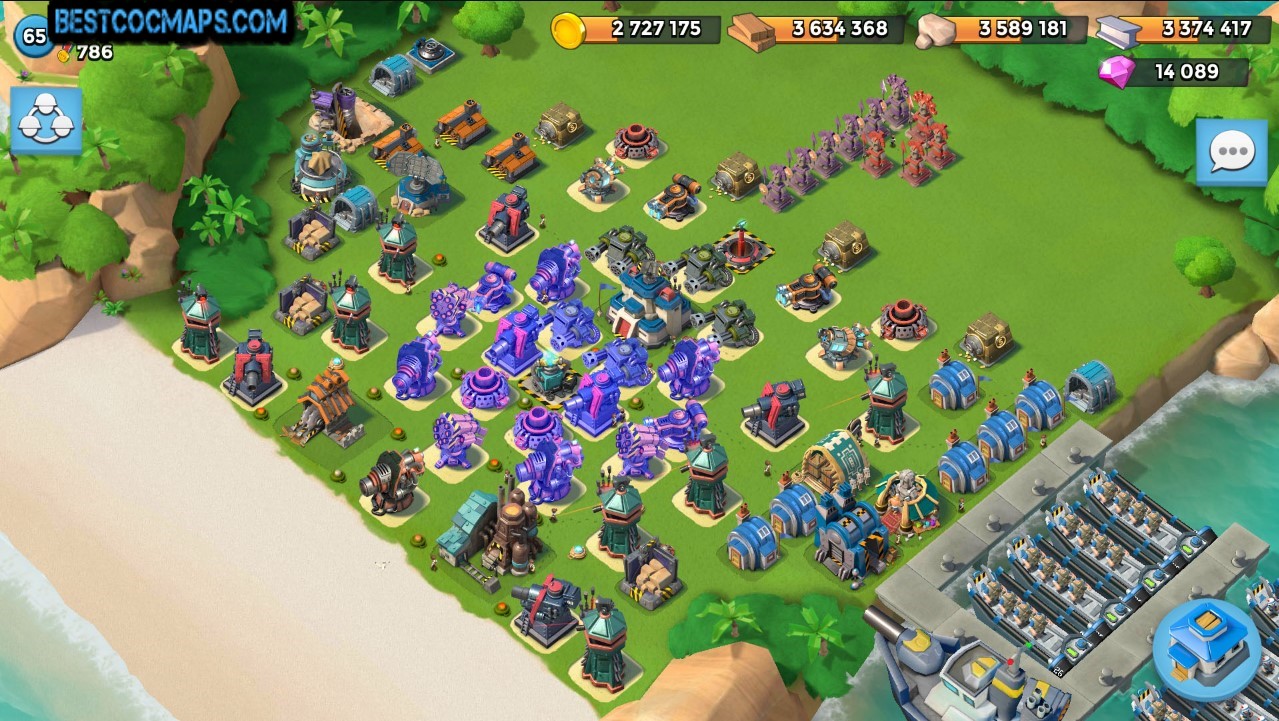 boom beach hq22 base layout