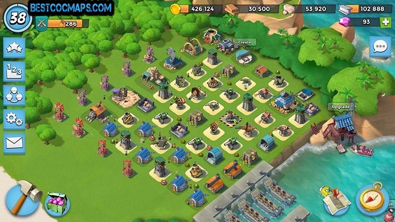 boom beach level 16 hq layout