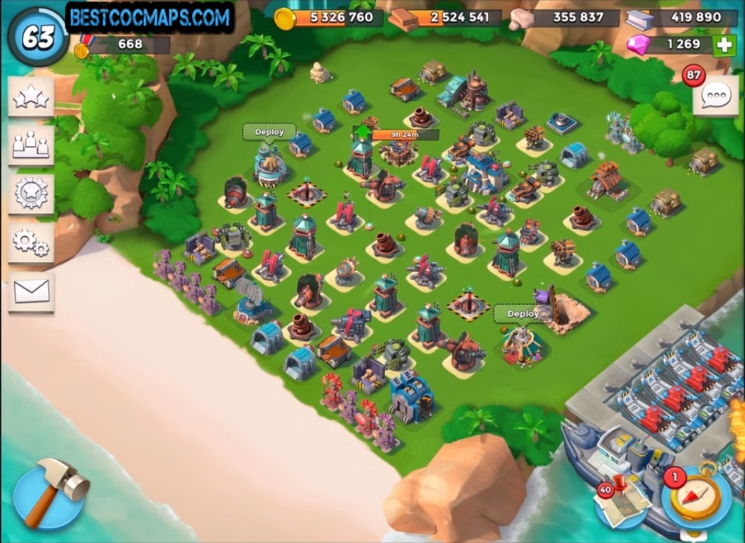 boom beach level 21 hq layout