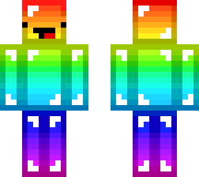 Rainbow Skeppy Minecraft Skin