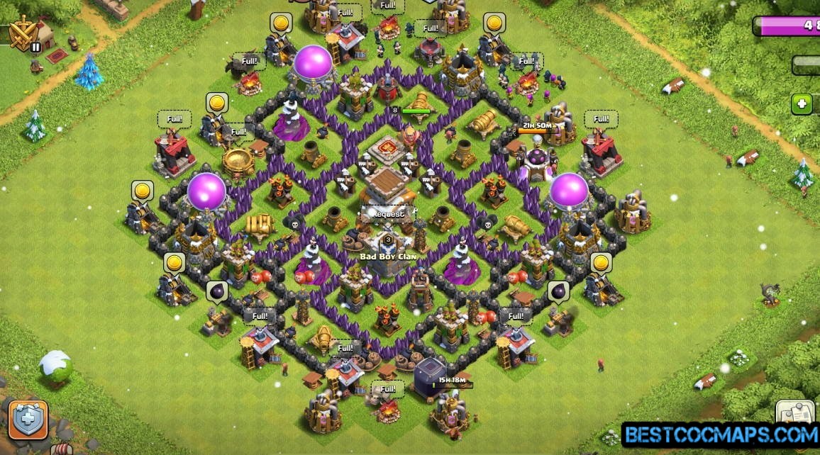 clash of clans town hall 8 hybrid base