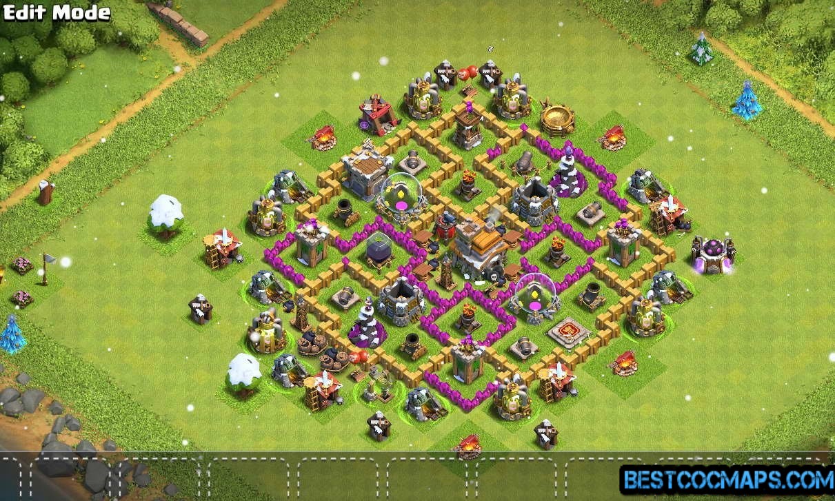 coc town hall 7 trophy base