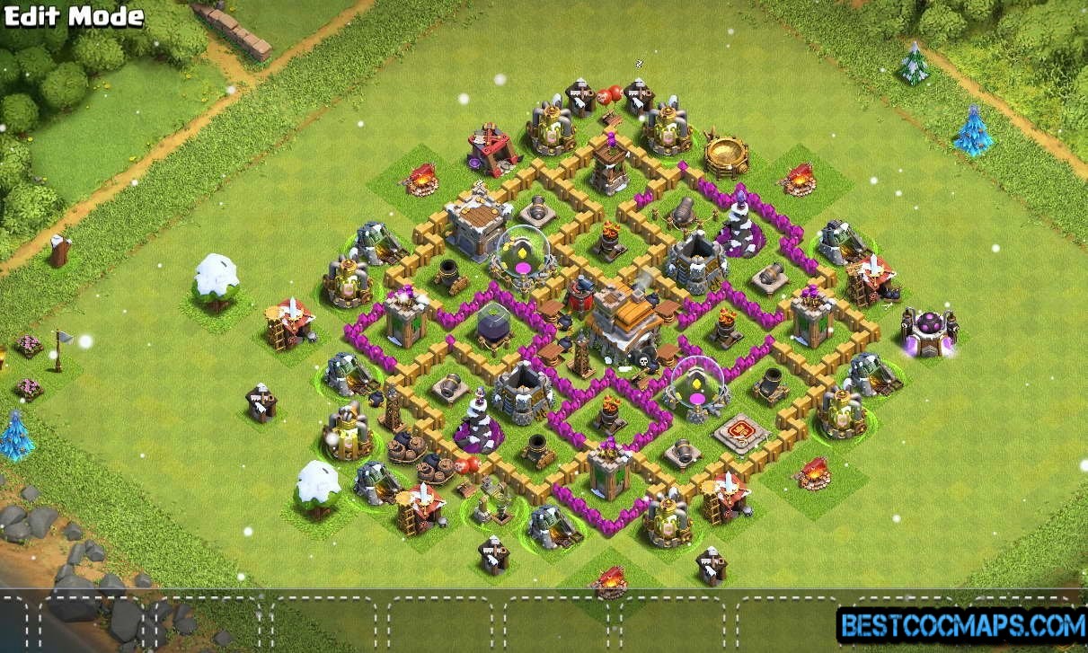 town hall 7 base layout