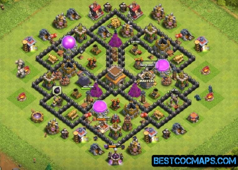 town hall 8 base layout