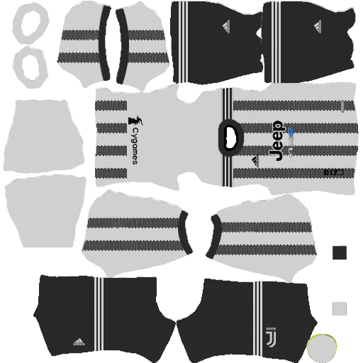 Juventus kit dls 2023 home (black shorts and socks)