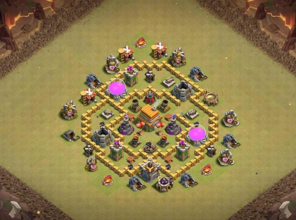 Clash of Clans Town Hall 6 Hybrid Layout