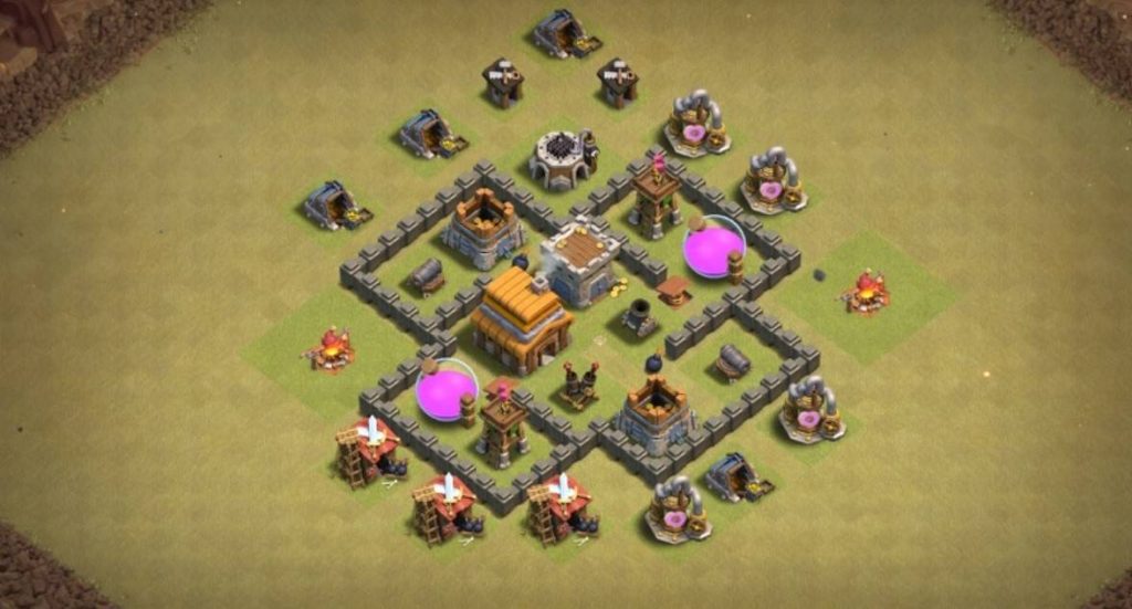 best town hall 4 farming map copy link