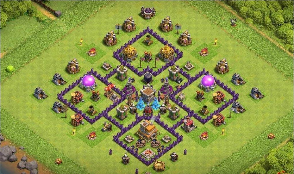 best town hall 7 hybrid base with link