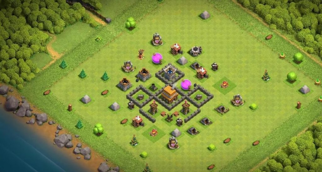 best town hall base 4