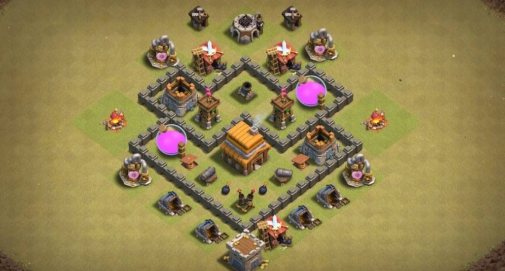 clash of clans level 4 loot protection base link