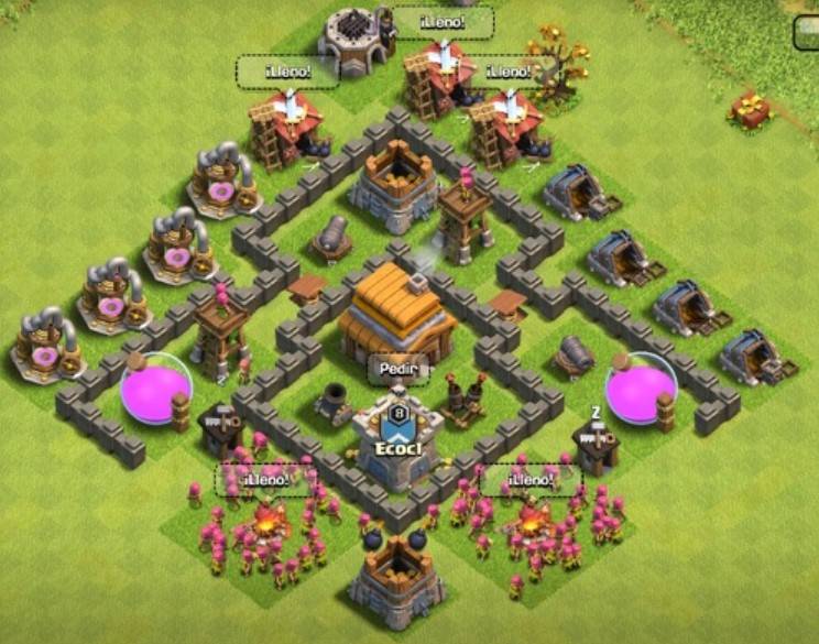 clash of clans town hall 4 trophy base