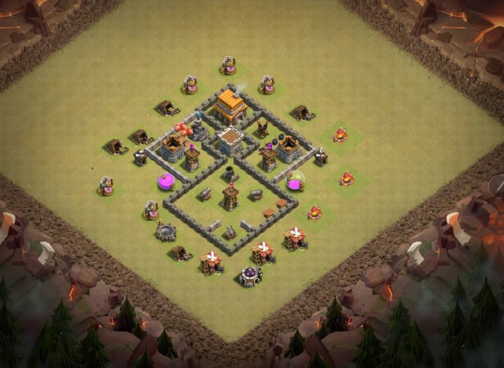 coc th5 base with link