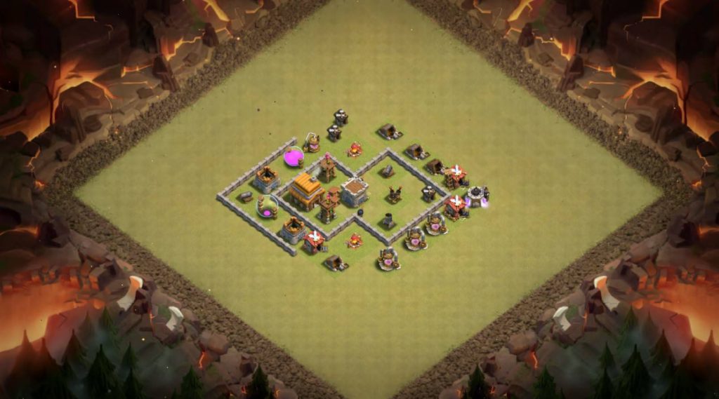 excellent town hall 4 trophy layout link