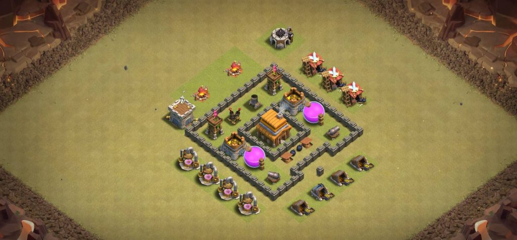good town hall 4 trophy base link