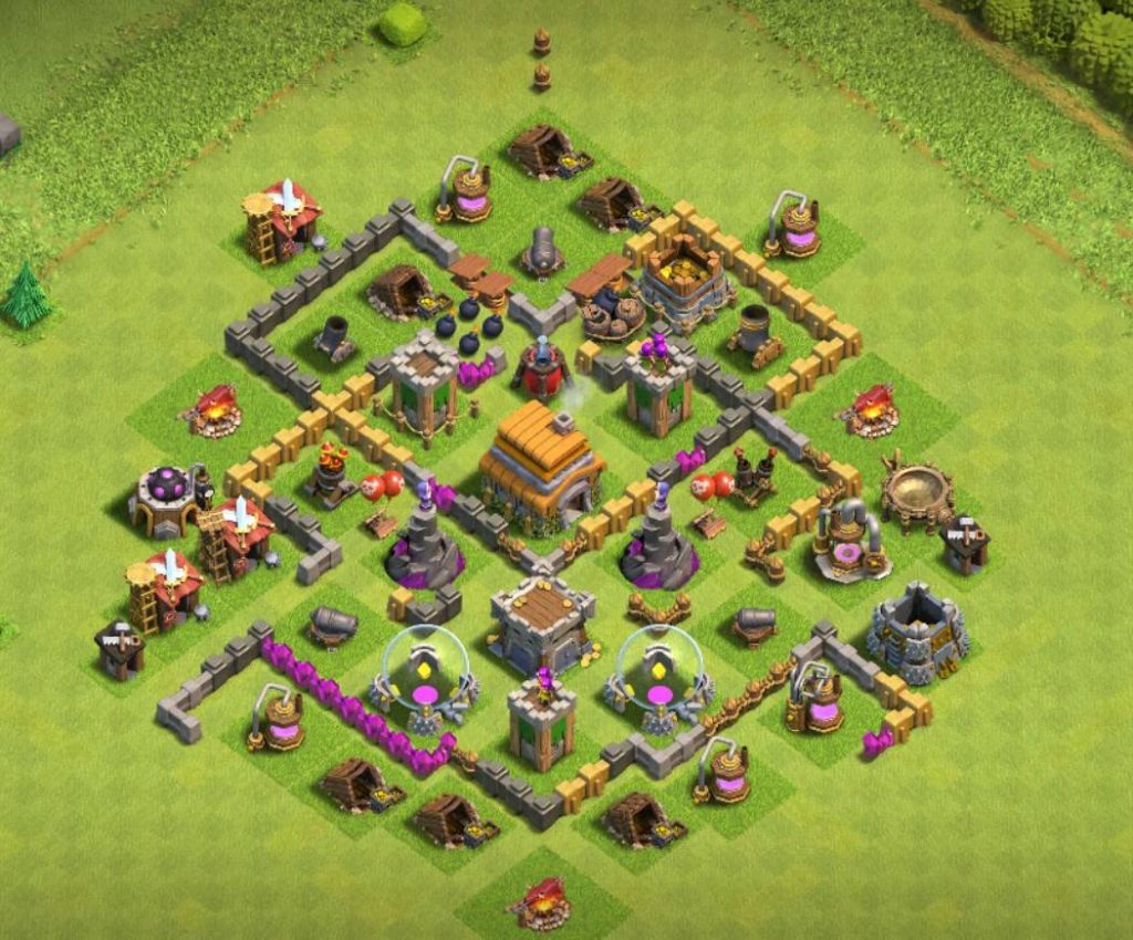 Clash of Clans Town Hall 6 Trophy Base Anti 2 Stars