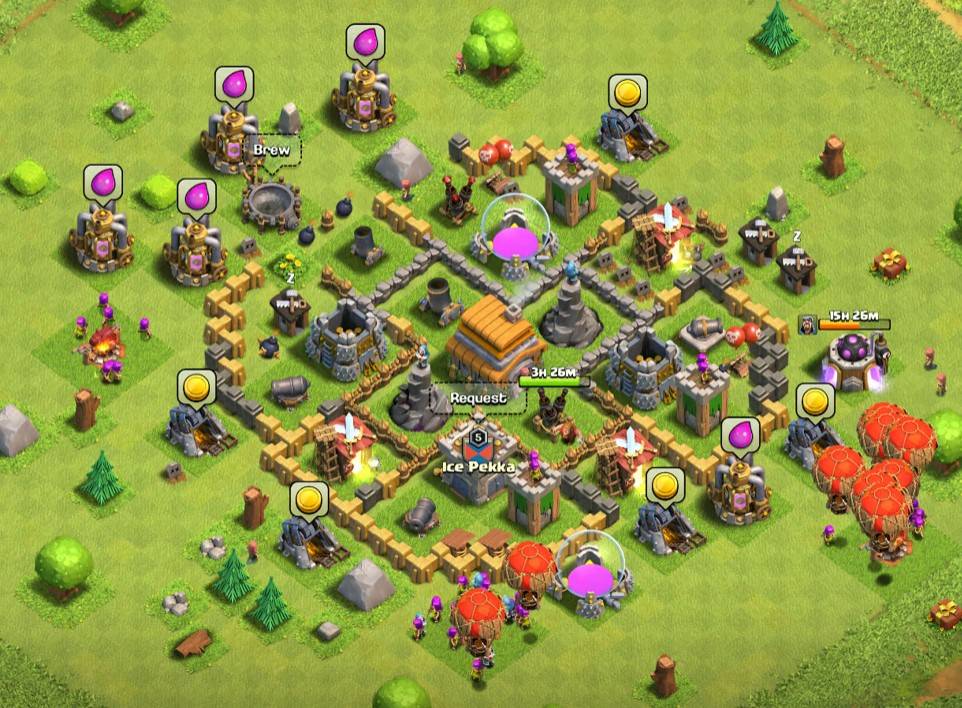 best town hall 6 trophy base link anti everything