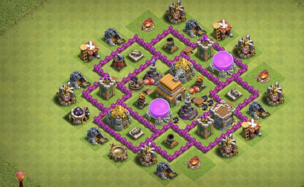 clash of clans level 6 loot protection base link