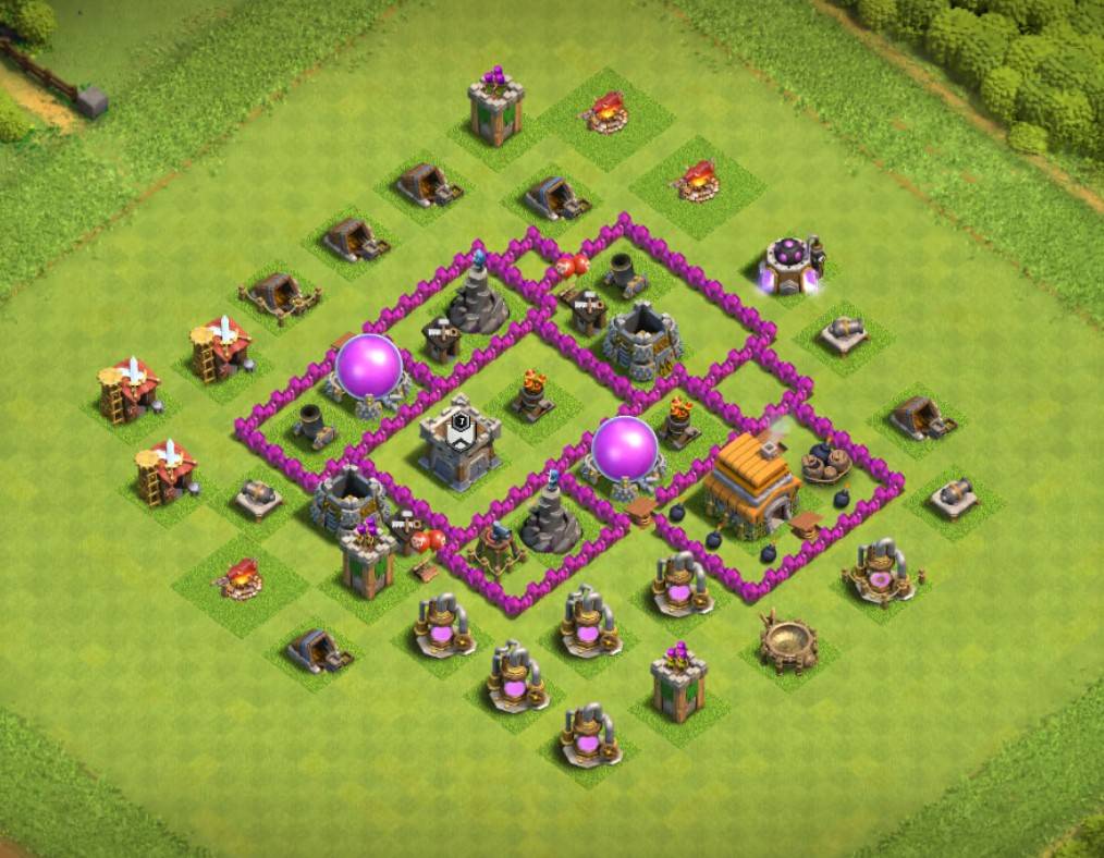 clash of clans th6 farming layout link