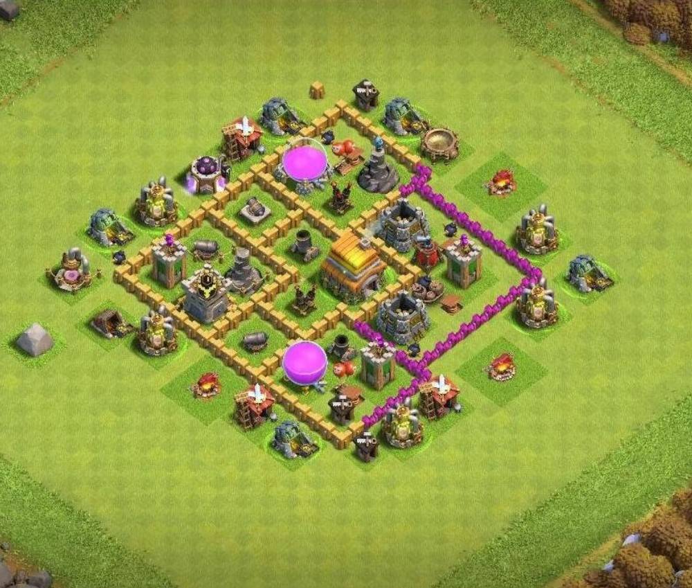 clash of clans th6 trophy base link