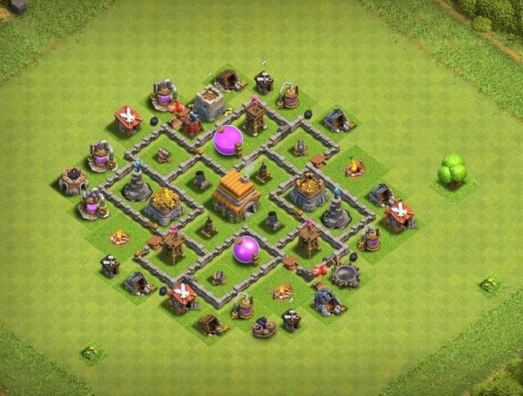 clash of clans th6 trophy layout link