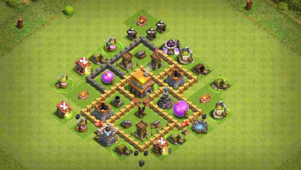 clash of clans town hall 5 trophy base 2023