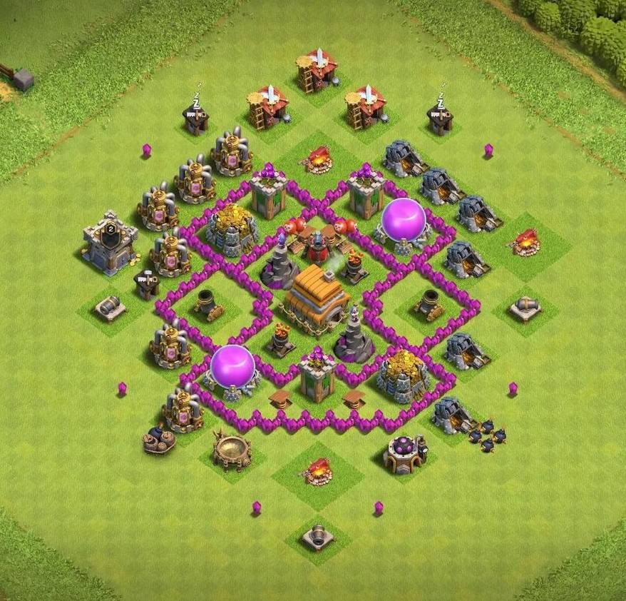 clash of clans town hall 6 trophy base