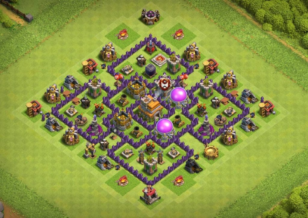 th7 hybrid base clan castle center