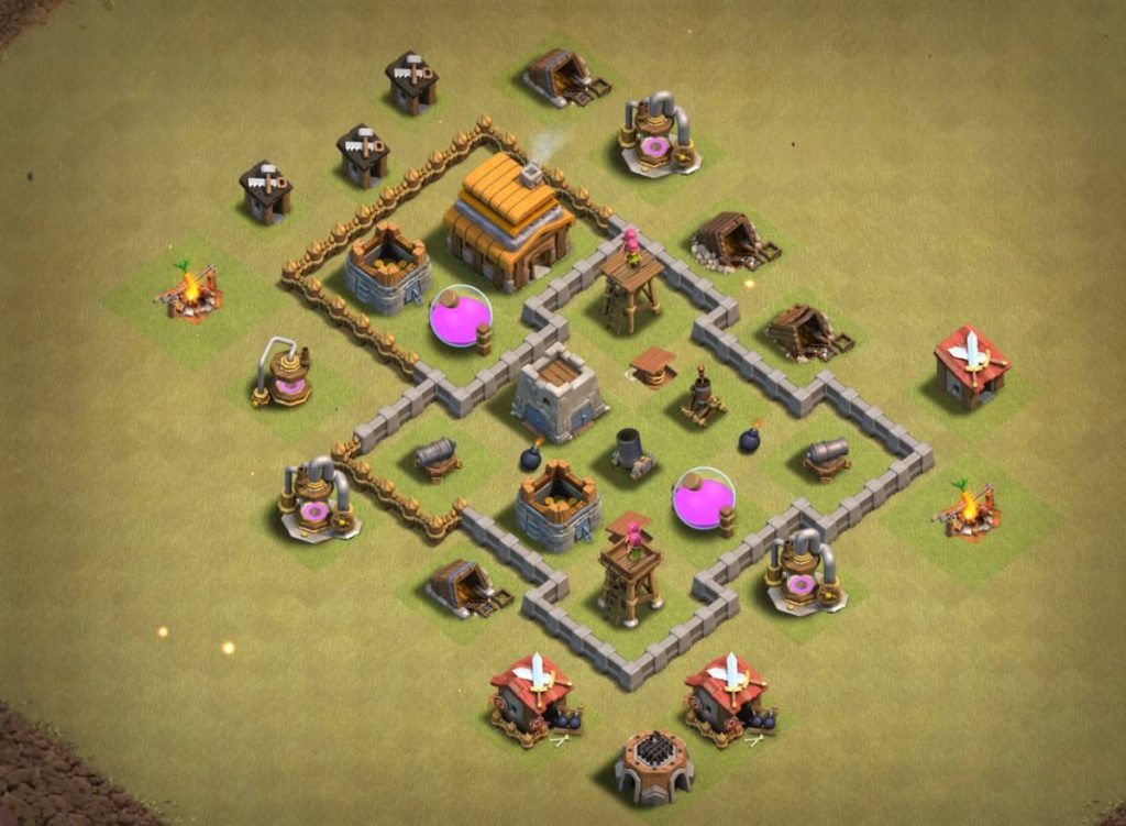 the best town hall 4 war base