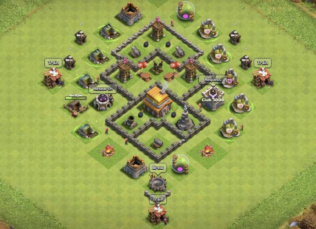 the best town hall 5 trophy base