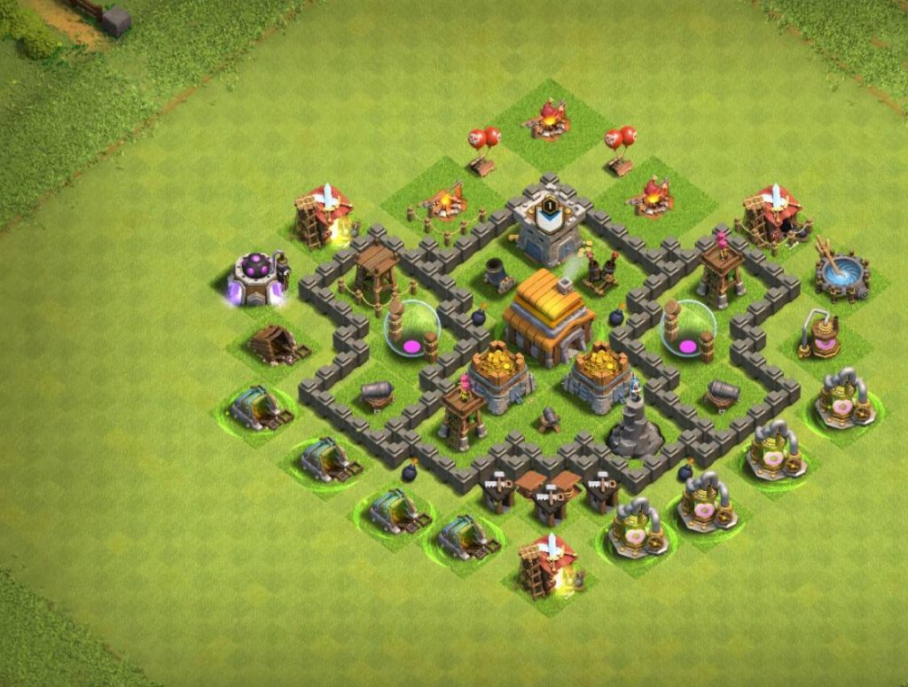 top town hall 5 trophy village map link