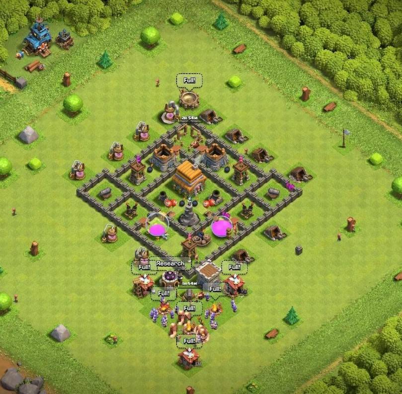 top town hall 6 trophy village map link