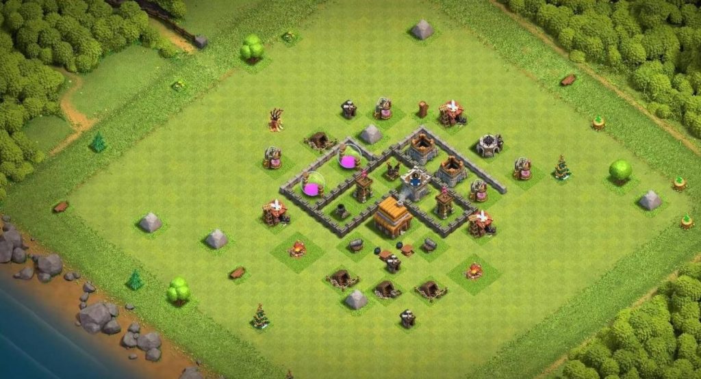 town hall 4 farming base layout link