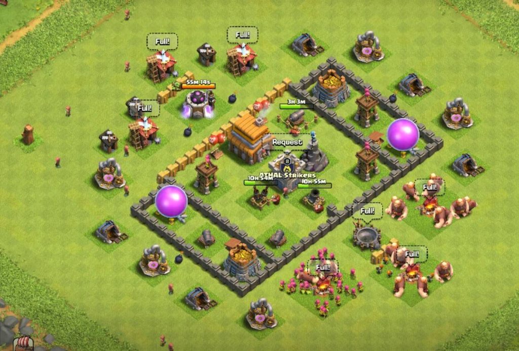town hall 5 base clash of clans