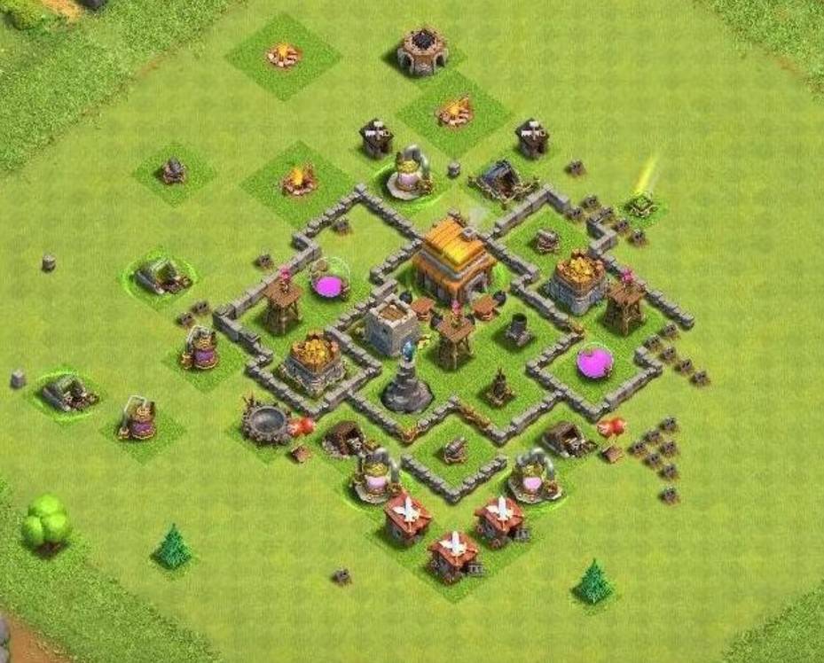 town hall 5 trophy base link