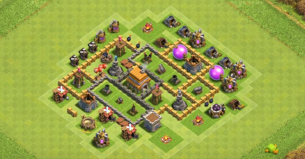 town hall 6 layout with download link trophy pushing