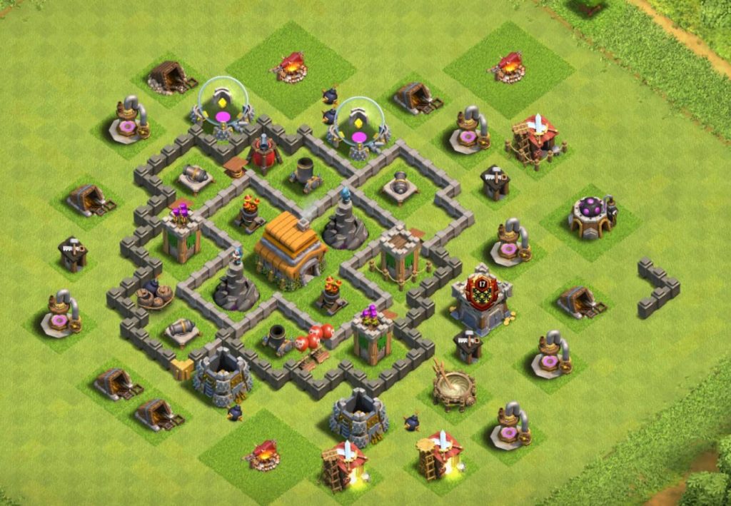 town hall 6 trophy defense base