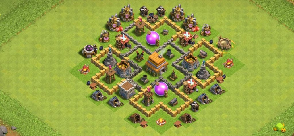 trophy town hall 6 base clash of clans